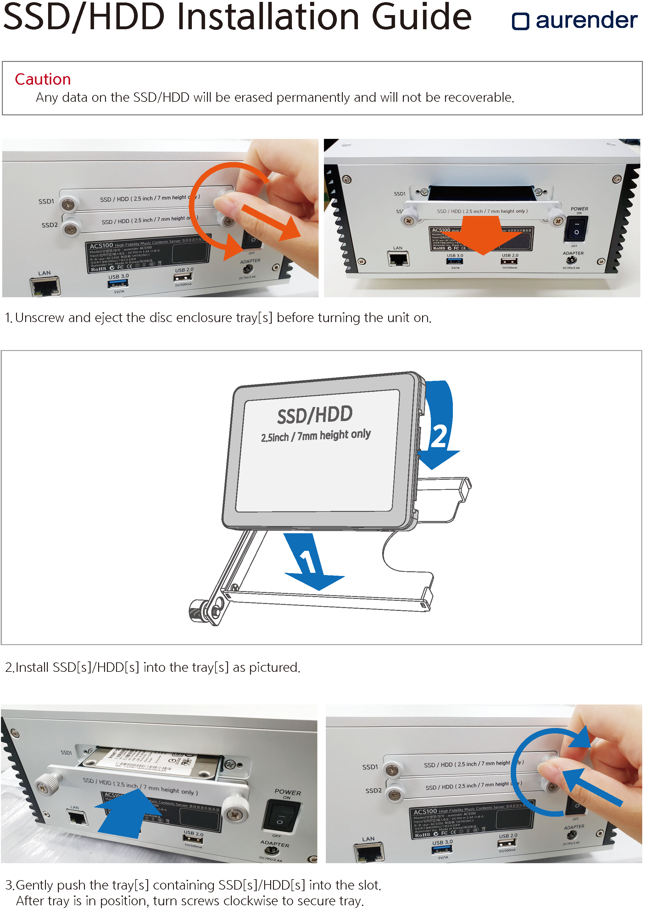 How to install an SSD or HDD