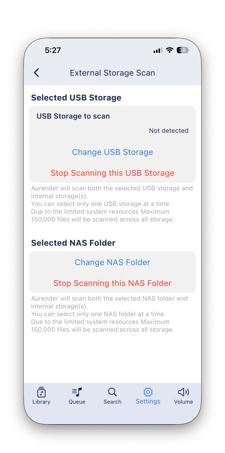 USB Storage Scan – Aurender