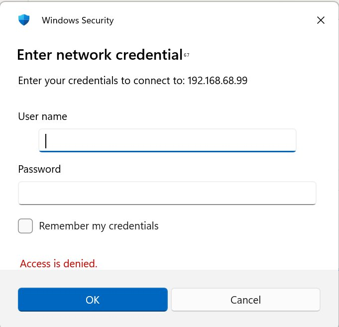 Credentials prompt (empty)