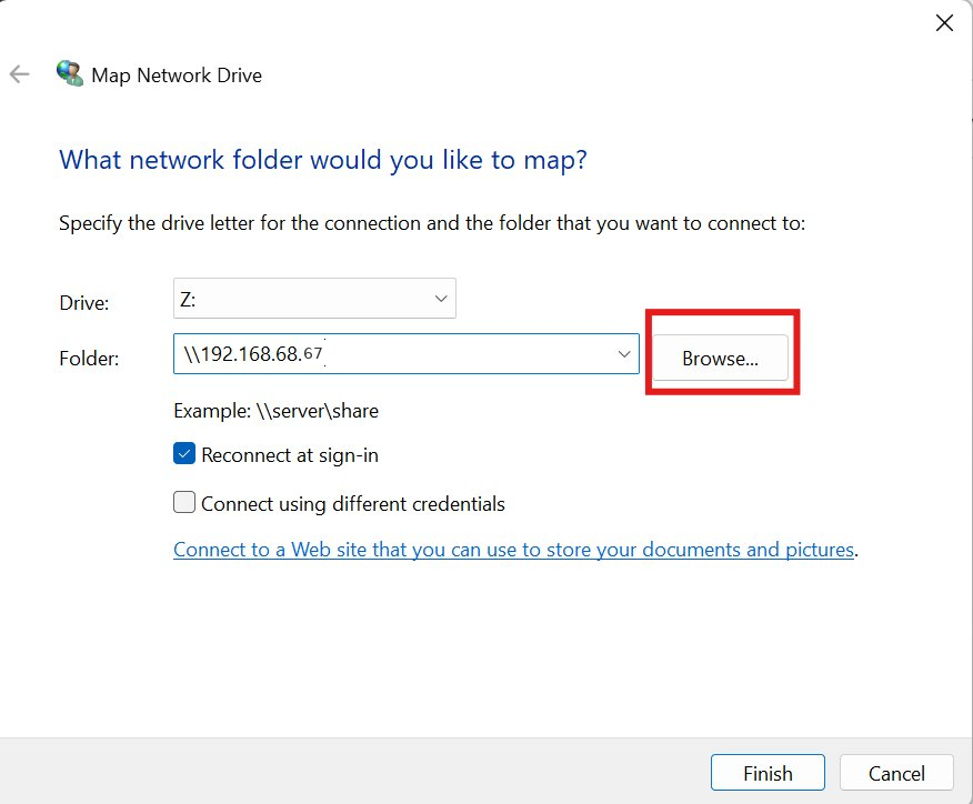 Enter the IP address and click Browse