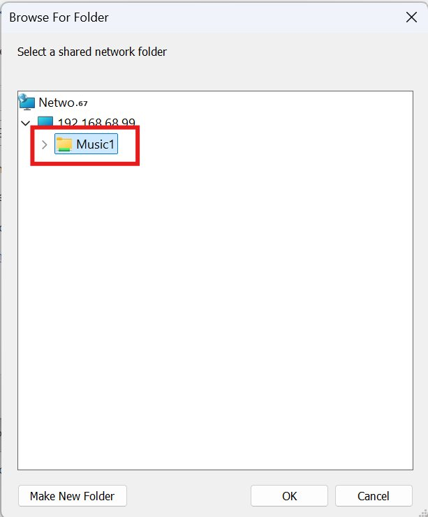Select the Music1 folder